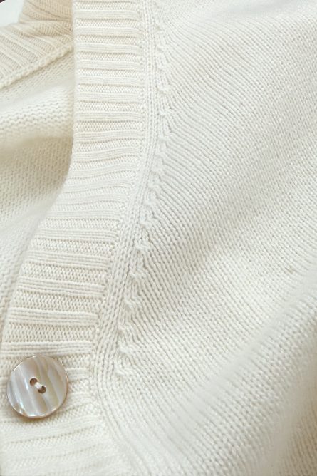 Wełniany kardigan Maura Off-white