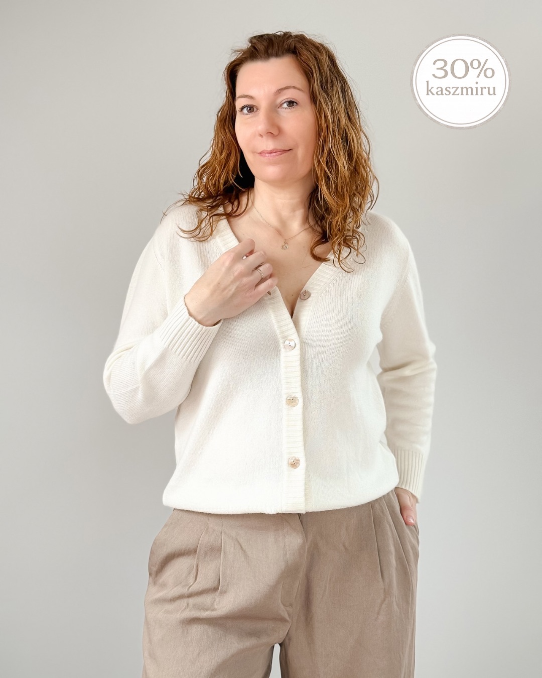 wełniany kardigan, rozpinany sweter, sweter z kaszmirem